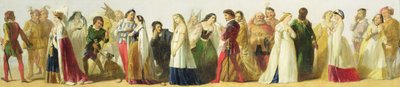 Procesión de personajes de Shakespeare de Irish School